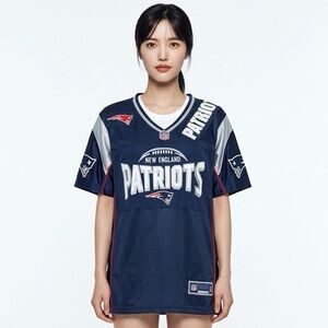 NEW ENGLAND PATRIOTS Upcycled NFL Jersey Women’s Size Medium NEW